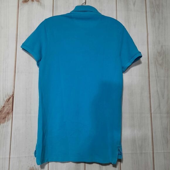 American Eagle Shirt Mens Size Small Blue Short Sleeve Polo - Picture 2 of 5